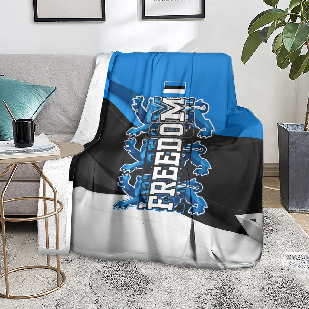 Estonia Flag 1884 Freedom Blanket Geometric Lion Crest National Pride