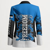 Estonia Flag 1884 Freedom Blazer Geometric Lion Crest National Pride
