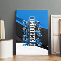 Estonia Flag 1884 Freedom Canvas Wall Art Geometric Lion Crest National Pride