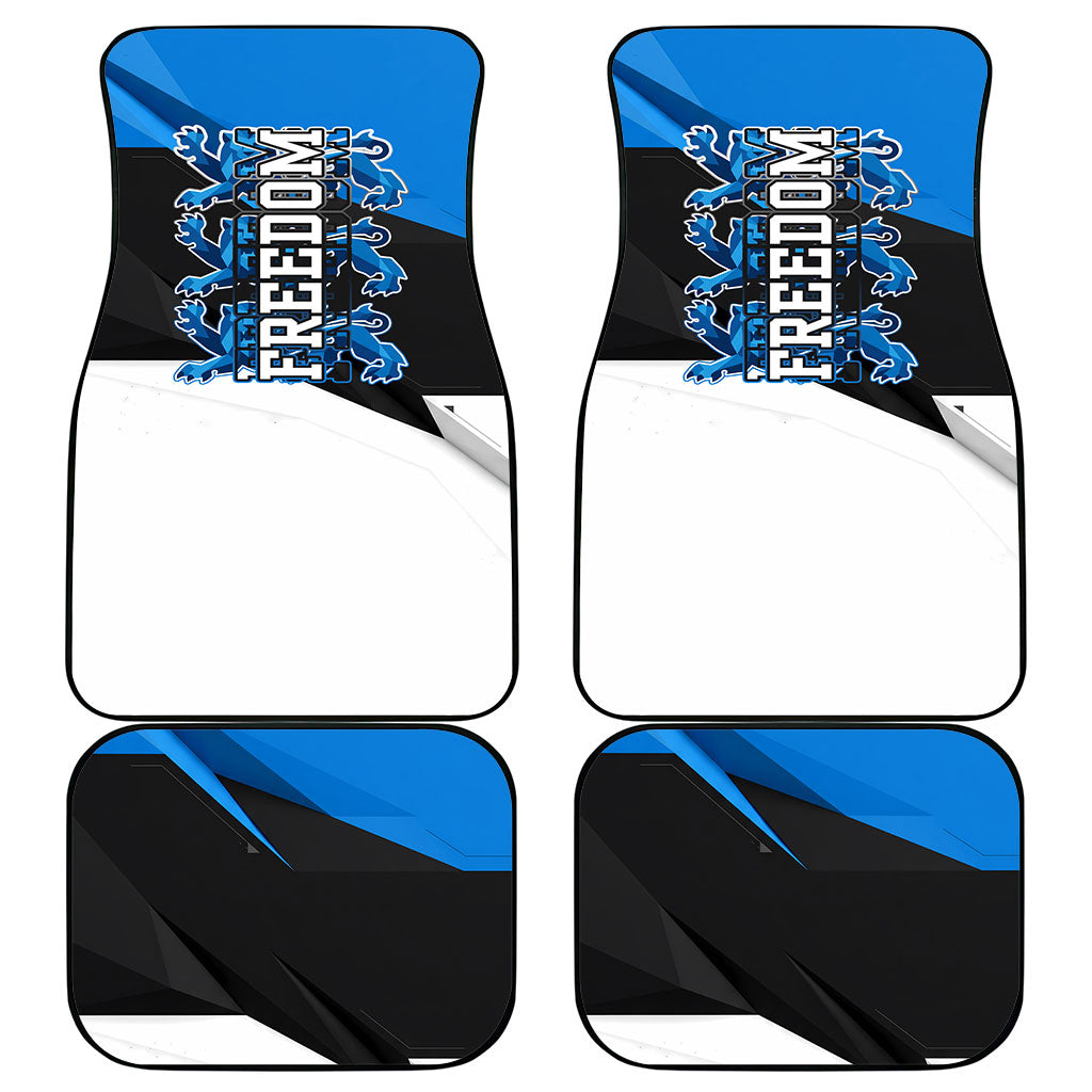 Estonia Flag 1884 Freedom Car Mats Geometric Lion Crest National Pride