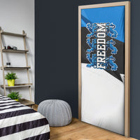 Estonia Flag 1884 Freedom Door Cover Geometric Lion Crest National Pride