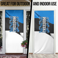 Estonia Flag 1884 Freedom Door Cover Geometric Lion Crest National Pride