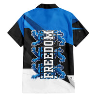 Estonia Flag 1884 Freedom Hawaiian Shirt Geometric Lion Crest National Pride