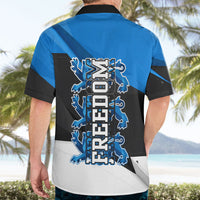 Estonia Flag 1884 Freedom Hawaiian Shirt Geometric Lion Crest National Pride