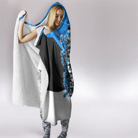 Estonia Flag 1884 Freedom Hooded Blanket Geometric Lion Crest National Pride