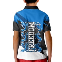 Estonia Flag 1884 Freedom Kid Polo Shirt Geometric Lion Crest National Pride