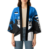Estonia Flag 1884 Freedom Kimono Geometric Lion Crest National Pride