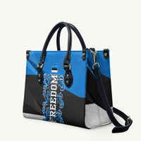 Estonia Flag 1884 Freedom Leather Bag Geometric Lion Crest National Pride