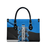 Estonia Flag 1884 Freedom Leather Bag Geometric Lion Crest National Pride