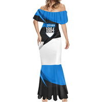 Estonia Flag 1884 Freedom Mermaid Dress Geometric Lion Crest National Pride