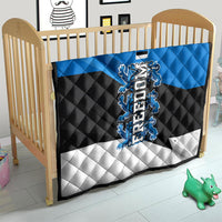 Estonia Flag 1884 Freedom Quilt Geometric Lion Crest National Pride