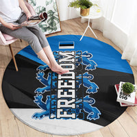 Estonia Flag 1884 Freedom Round Carpet Geometric Lion Crest National Pride