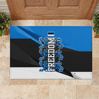 Estonia Flag 1884 Freedom Rubber Doormat Geometric Lion Crest National Pride