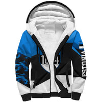 Estonia Flag 1884 Freedom Sherpa Hoodie Geometric Lion Crest National Pride