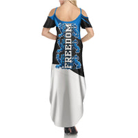 Estonia Flag 1884 Freedom Summer Maxi Dress Geometric Lion Crest National Pride