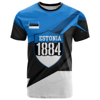 Estonia Flag 1884 Freedom T Shirt Geometric Lion Crest National Pride