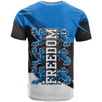 Estonia Flag 1884 Freedom T Shirt Geometric Lion Crest National Pride