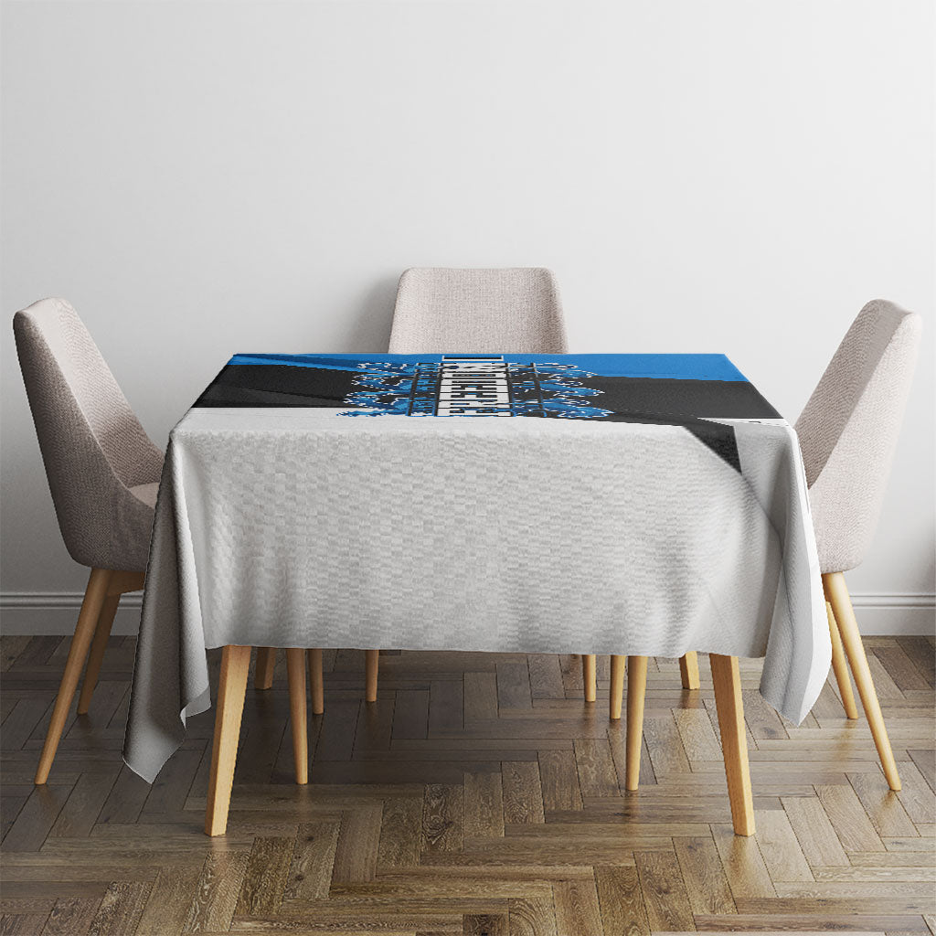 Estonia Flag 1884 Freedom Tablecloth Geometric Lion Crest National Pride