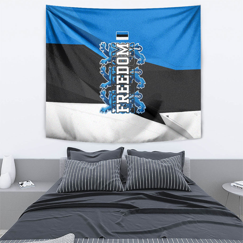Estonia Flag 1884 Freedom Tapestry Geometric Lion Crest National Pride