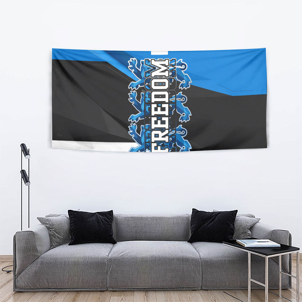 Estonia Flag 1884 Freedom Tapestry Geometric Lion Crest National Pride