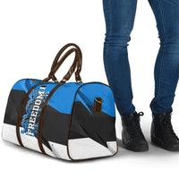 Estonia Flag 1884 Freedom Travel Bag Geometric Lion Crest National Pride