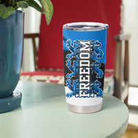 Estonia Flag 1884 Freedom Tumbler Cup Geometric Lion Crest National Pride