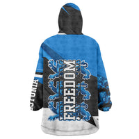 Estonia Flag 1884 Freedom Wearable Blanket Hoodie Geometric Lion Crest National Pride