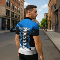 Estonia Flag 1884 Freedom Zipper Polo Shirt Geometric Lion Crest National Pride