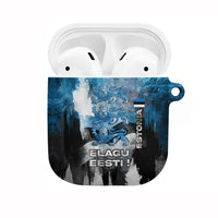 Estonia Elagu Eesti Lions AirPods Case Watercolor Splash Flag Heraldic