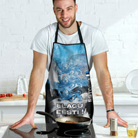 Estonia Elagu Eesti Lions Apron Watercolor Splash Flag Heraldic