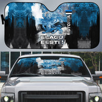 Estonia Elagu Eesti Lions Auto Sun Shade Watercolor Splash Flag Heraldic
