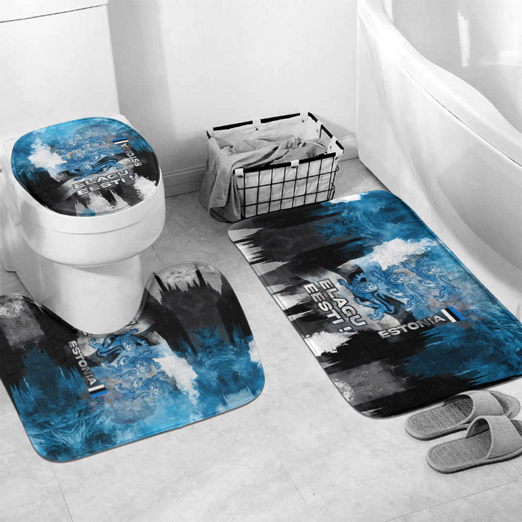 Estonia Elagu Eesti Lions Bathroom Set Watercolor Splash Flag Heraldic