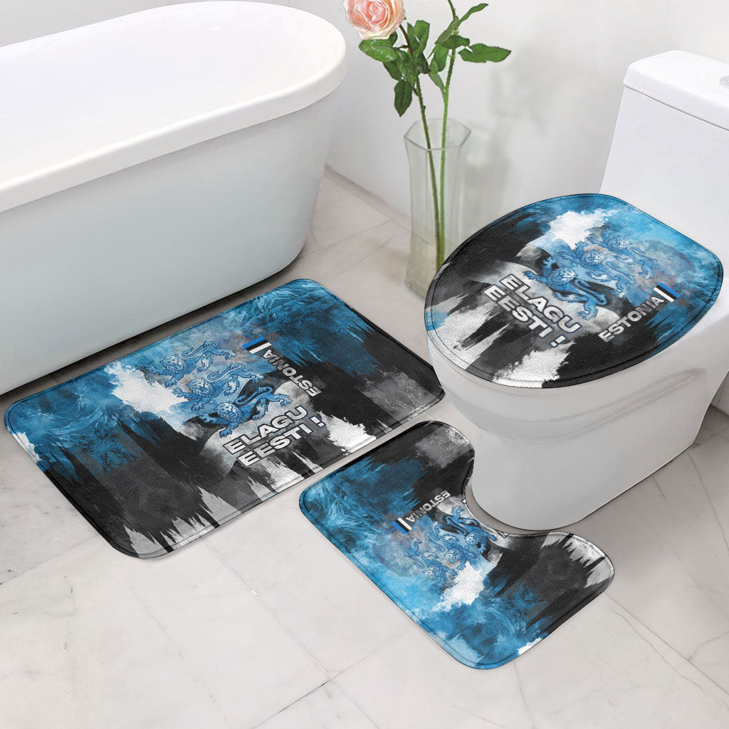 Estonia Elagu Eesti Lions Bathroom Set Watercolor Splash Flag Heraldic
