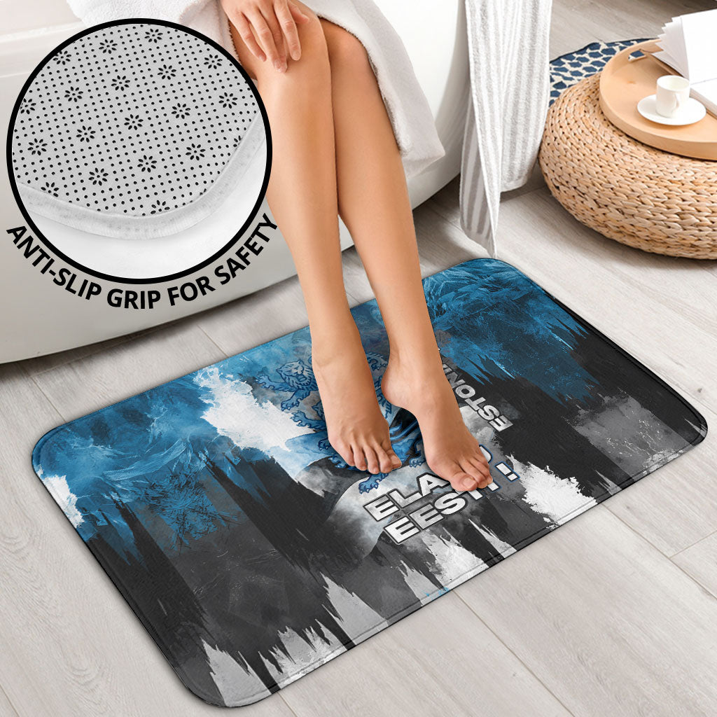Estonia Elagu Eesti Lions Bathroom Set Watercolor Splash Flag Heraldic