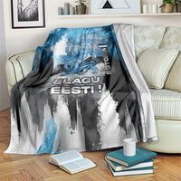 Estonia Elagu Eesti Lions Blanket Watercolor Splash Flag Heraldic