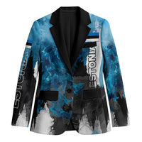 Estonia Elagu Eesti Lions Blazer Watercolor Splash Flag Heraldic