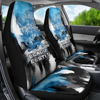 Estonia Elagu Eesti Lions Car Seat Cover Watercolor Splash Flag Heraldic