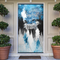 Estonia Elagu Eesti Lions Door Cover Watercolor Splash Flag Heraldic