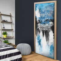 Estonia Elagu Eesti Lions Door Cover Watercolor Splash Flag Heraldic