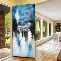 Estonia Elagu Eesti Lions Door Cover Watercolor Splash Flag Heraldic