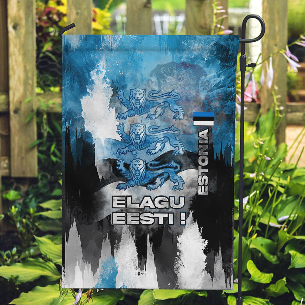 Estonia Elagu Eesti Lions Garden Flag Watercolor Splash Flag Heraldic