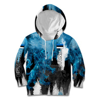 Estonia Elagu Eesti Lions Kid Hoodie Watercolor Splash Flag Heraldic