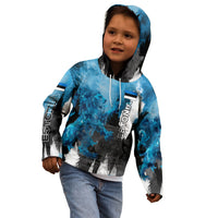 Estonia Elagu Eesti Lions Kid Hoodie Watercolor Splash Flag Heraldic