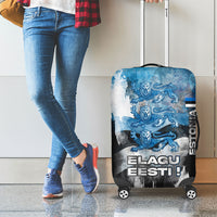 Estonia Elagu Eesti Lions Luggage Cover Watercolor Splash Flag Heraldic