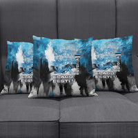Estonia Elagu Eesti Lions Pillow Cover Watercolor Splash Flag Heraldic