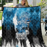 Estonia Elagu Eesti Lions Quilt Watercolor Splash Flag Heraldic
