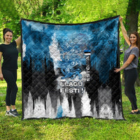 Estonia Elagu Eesti Lions Quilt Watercolor Splash Flag Heraldic
