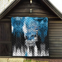 Estonia Elagu Eesti Lions Quilt Watercolor Splash Flag Heraldic