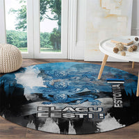 Estonia Elagu Eesti Lions Round Carpet Watercolor Splash Flag Heraldic
