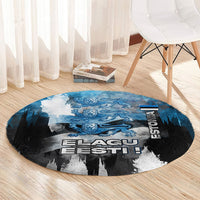 Estonia Elagu Eesti Lions Round Carpet Watercolor Splash Flag Heraldic